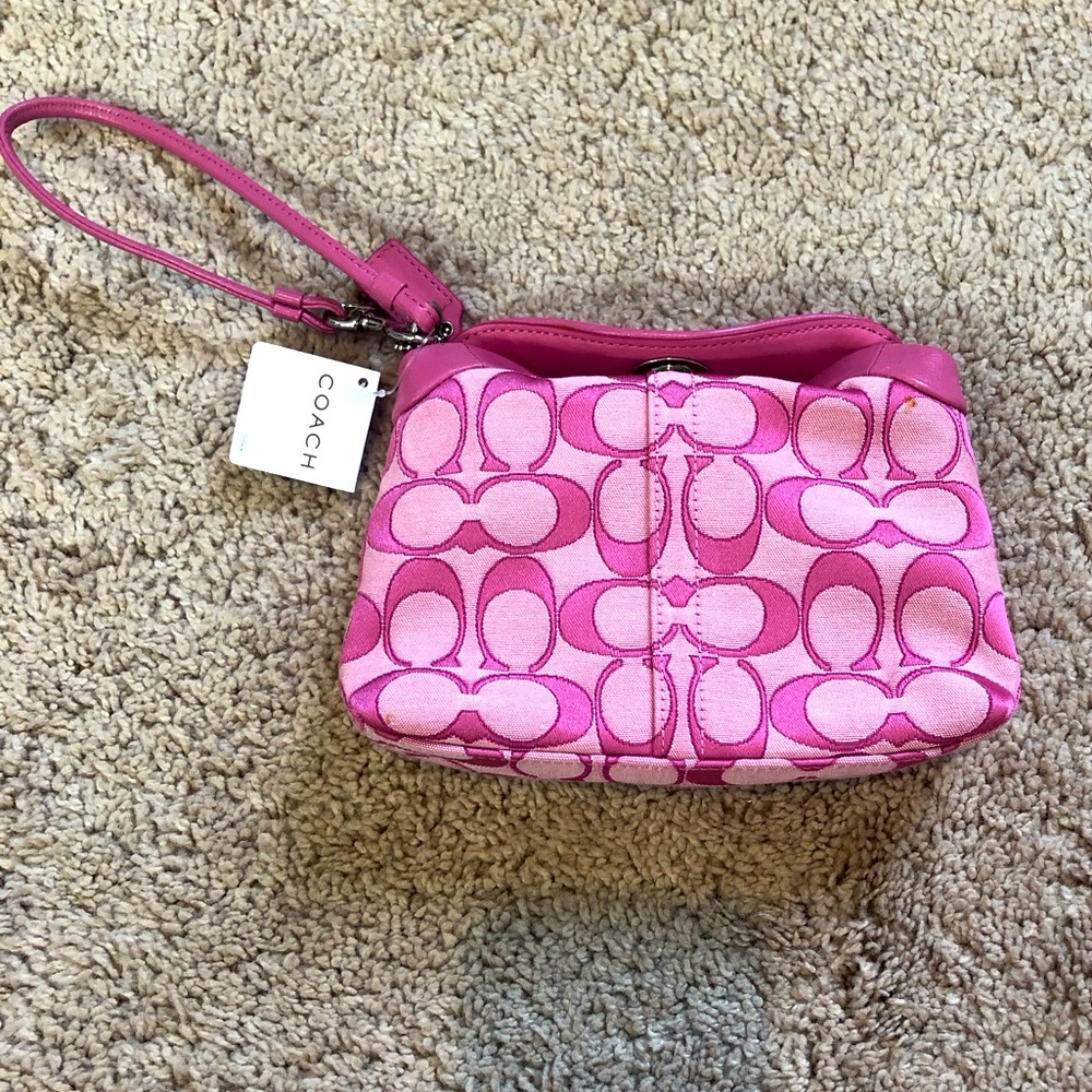 NWT Pink Coach Wristlet